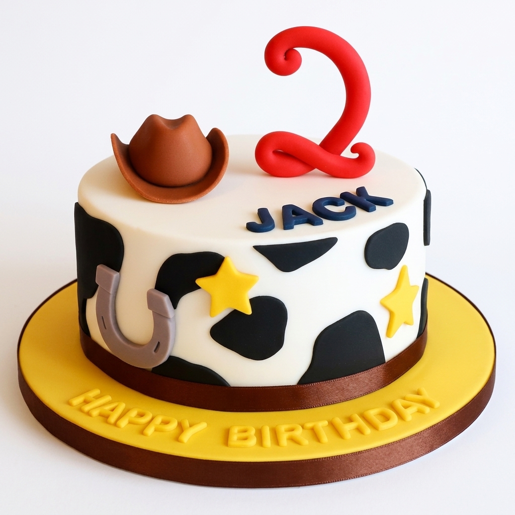Cowboy Theme Kids Birthday Cake