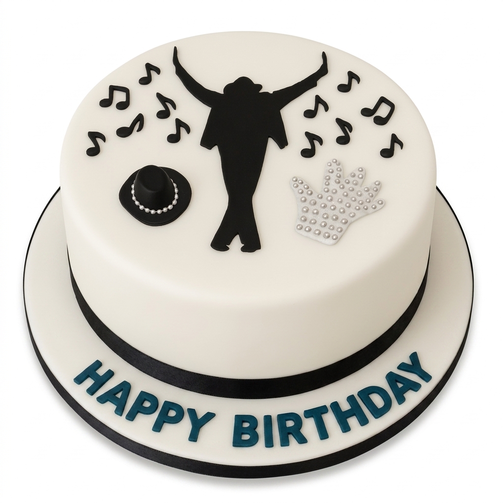 Michael Jackson Theme Birthday Cake