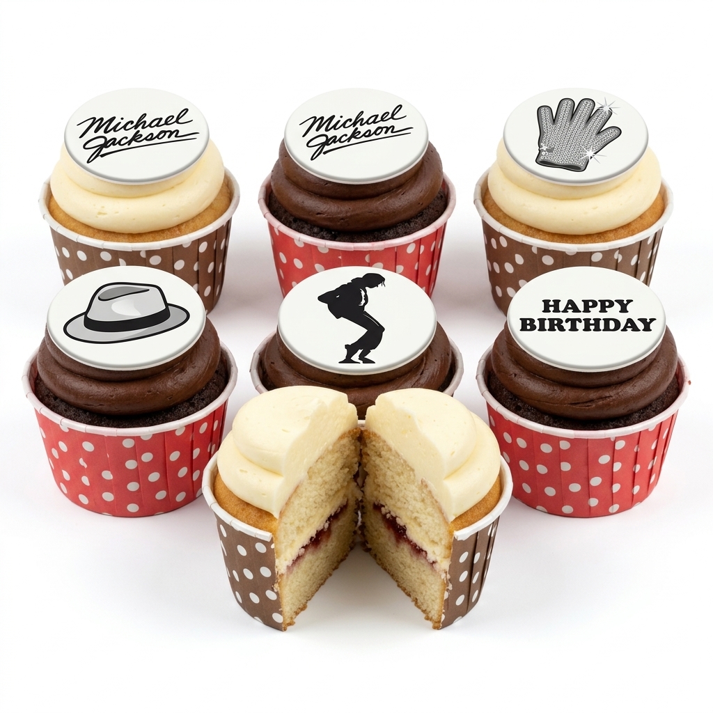 Michael Jackson Theme Birthday Cupcakes