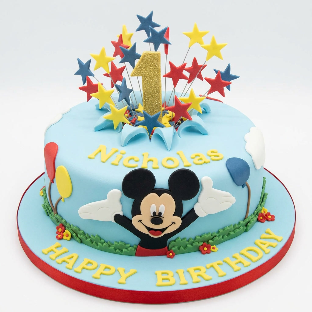 Mickey Mouse 1st Birthday Cake