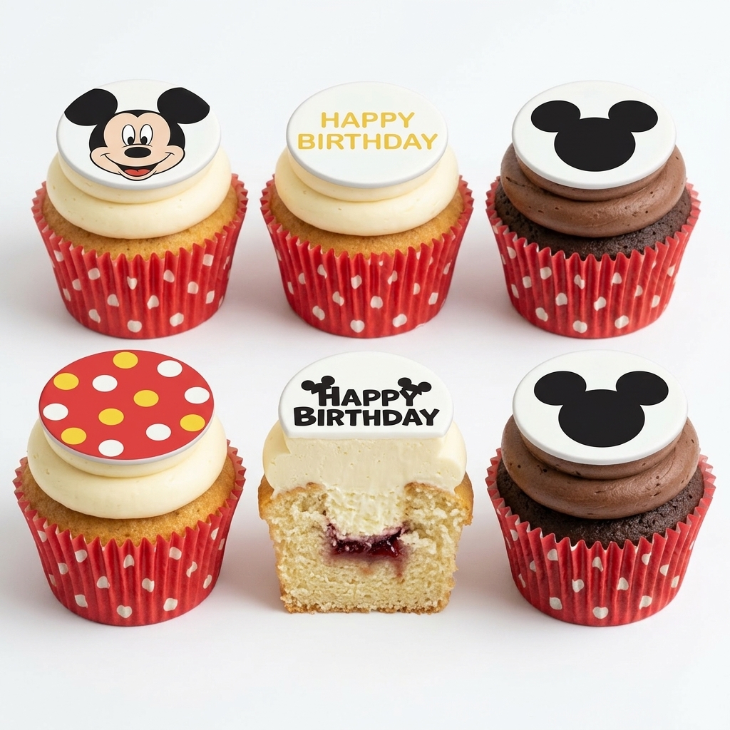 Mickey Mouse Birthday Cupcakes