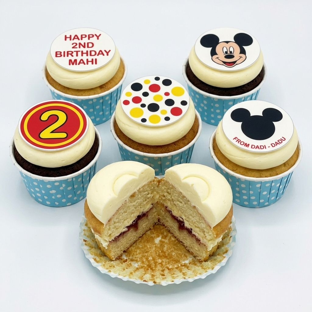 Mickey Mouse Birthday Cupcakes