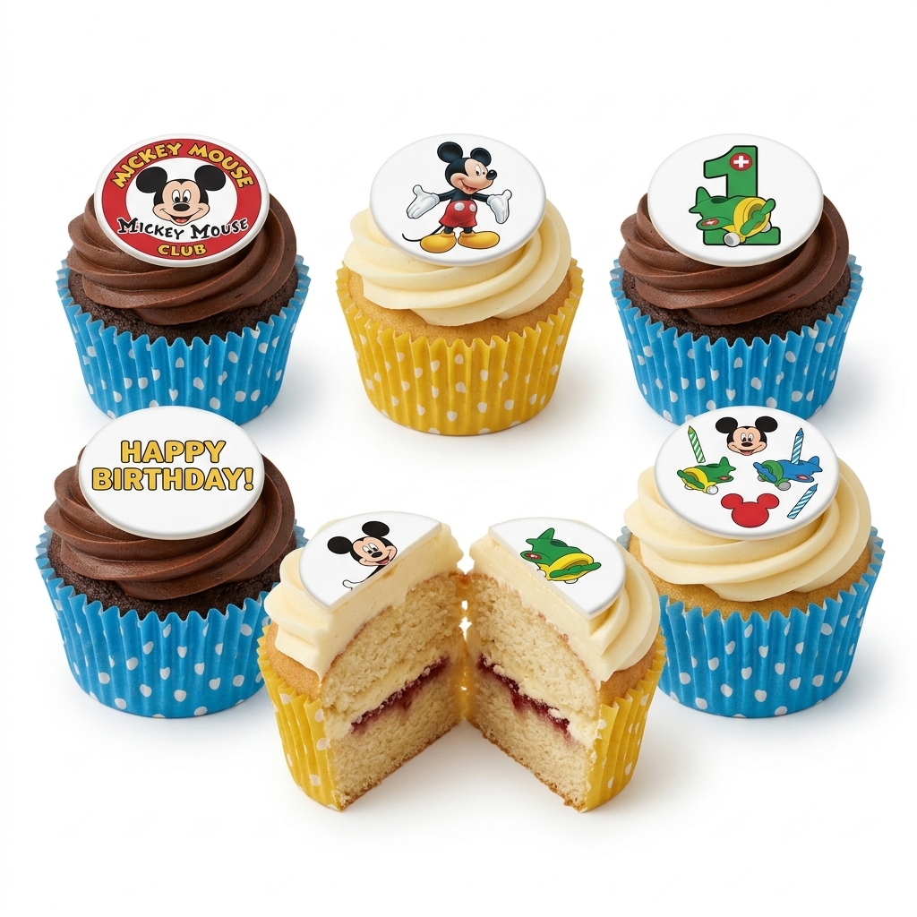 Mickey Mouse Birthday Cupcakes for Kids