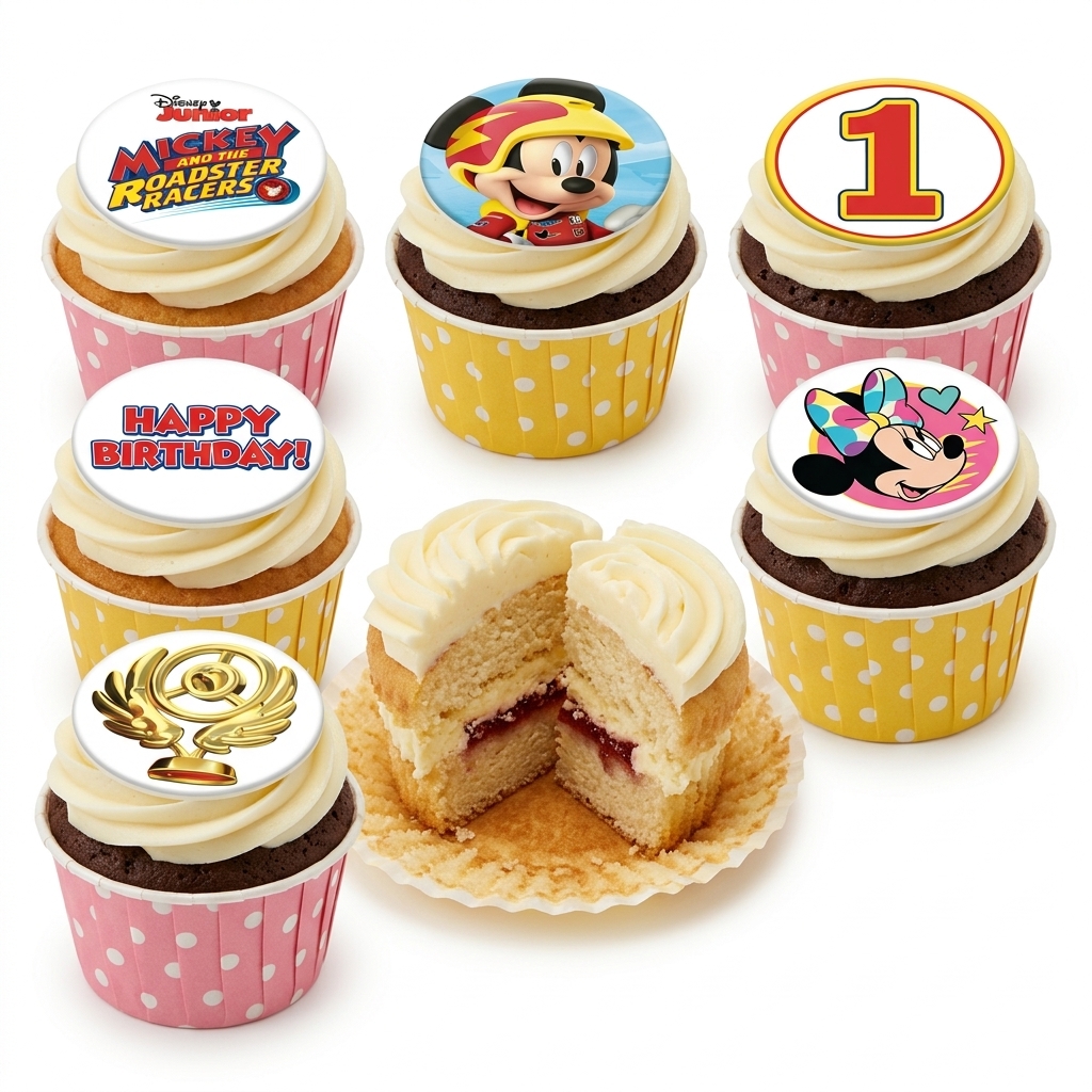Mickey and Minnie Mouse Kids Birthday Cupcakes