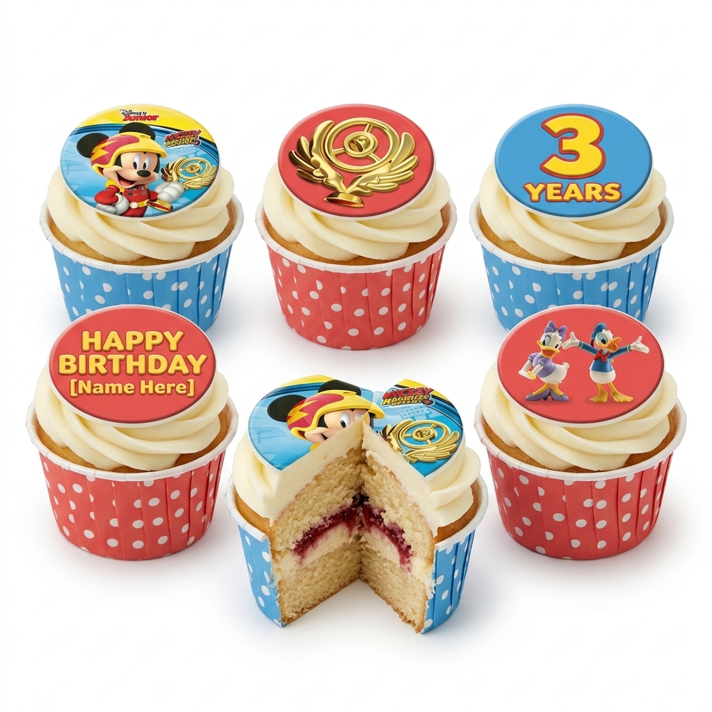 Mickey Mouse Roadster Racers Birthday Cupcakes
