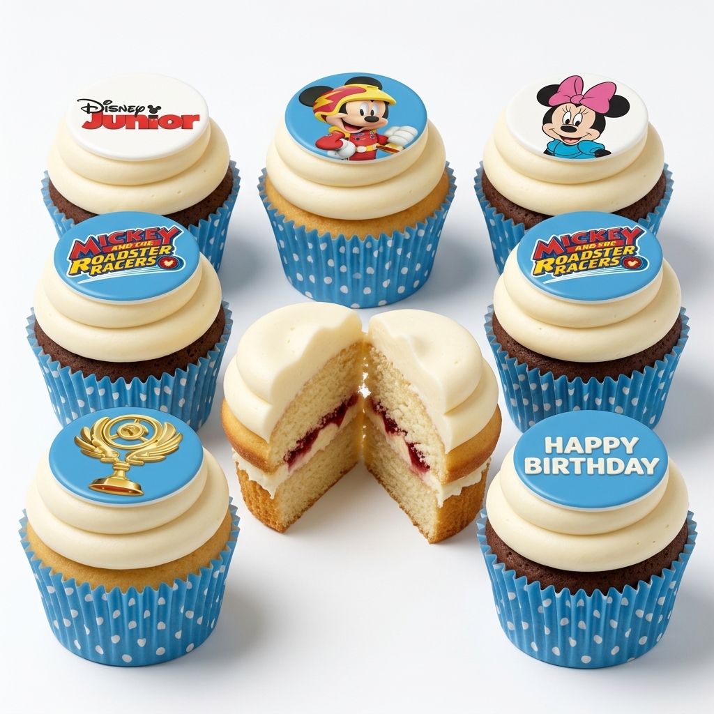Mickey Mouse Roadster Racers Birthday Cupcakes
