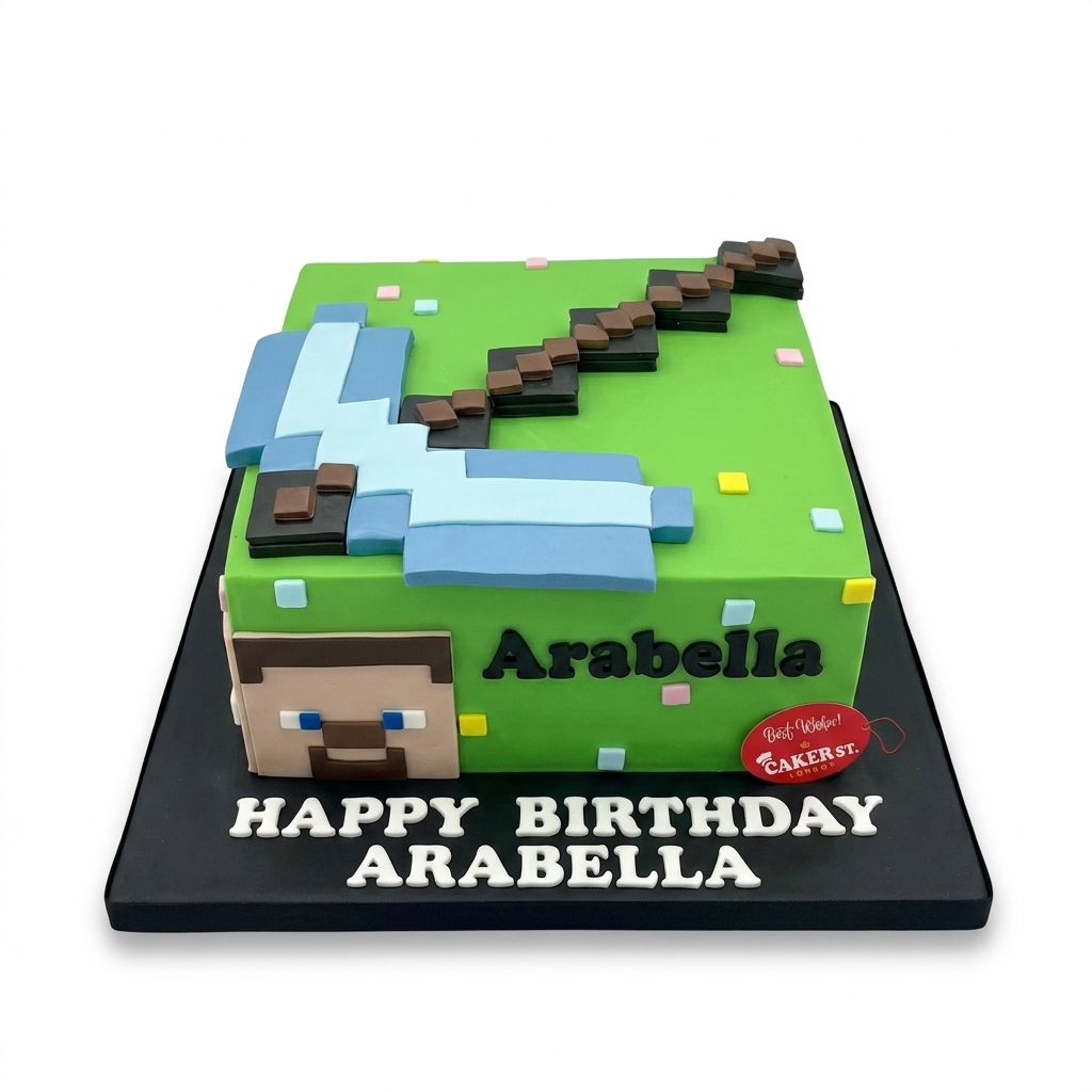 Minecraft Theme Birthday Cake