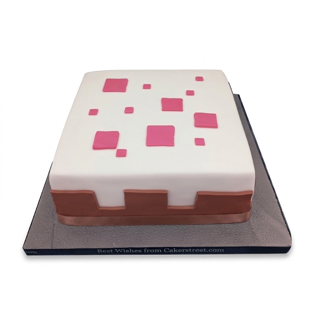 Minecraft Style Block Birthday Cake