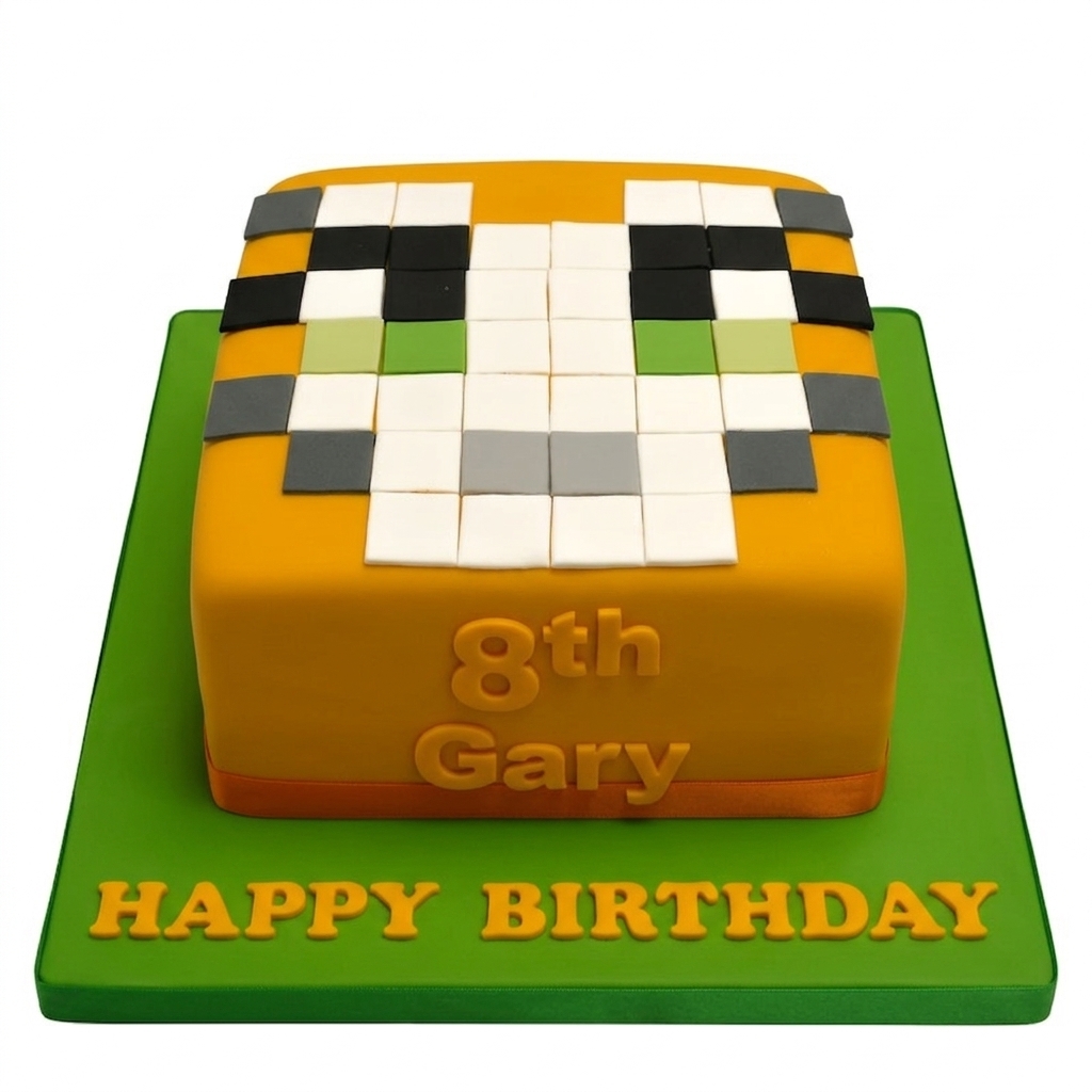 Minecraft Style Gaming Birthday Cake