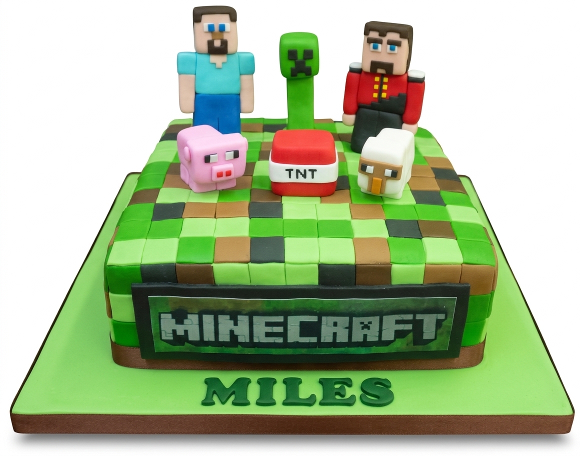 Minecraft Gaming Birthday Cake
