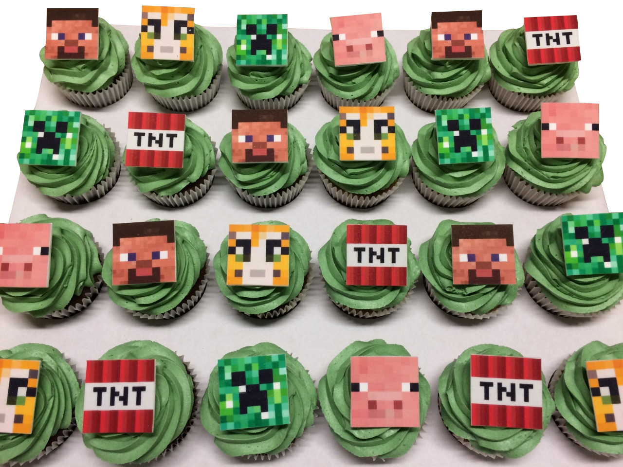 Minecraft Theme Cupcakes - Pack of 6