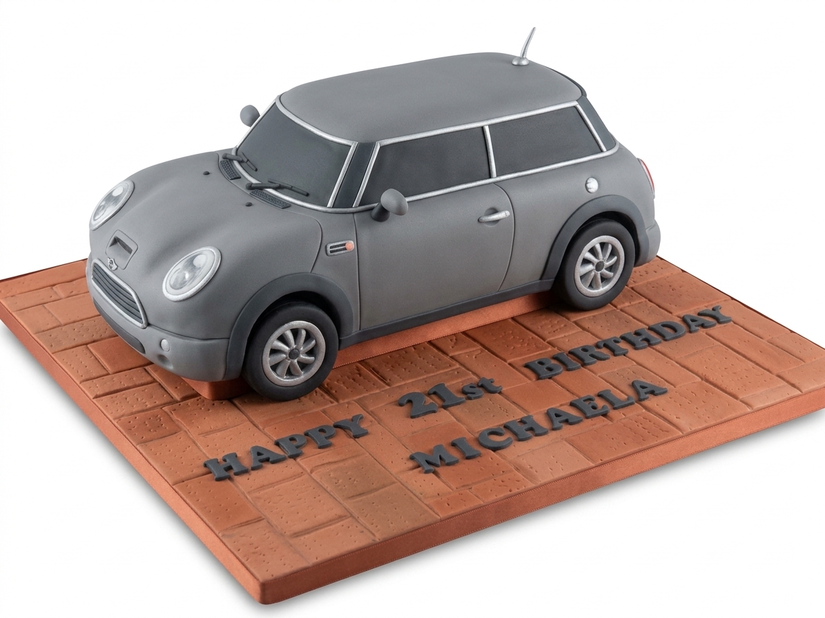 Mini Cooper Car Birthday Cake