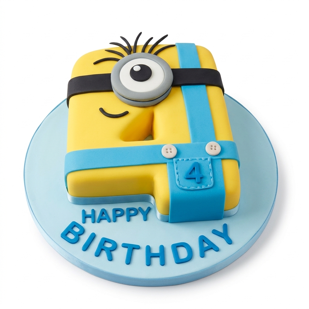 Minion 4th Birthday Cake