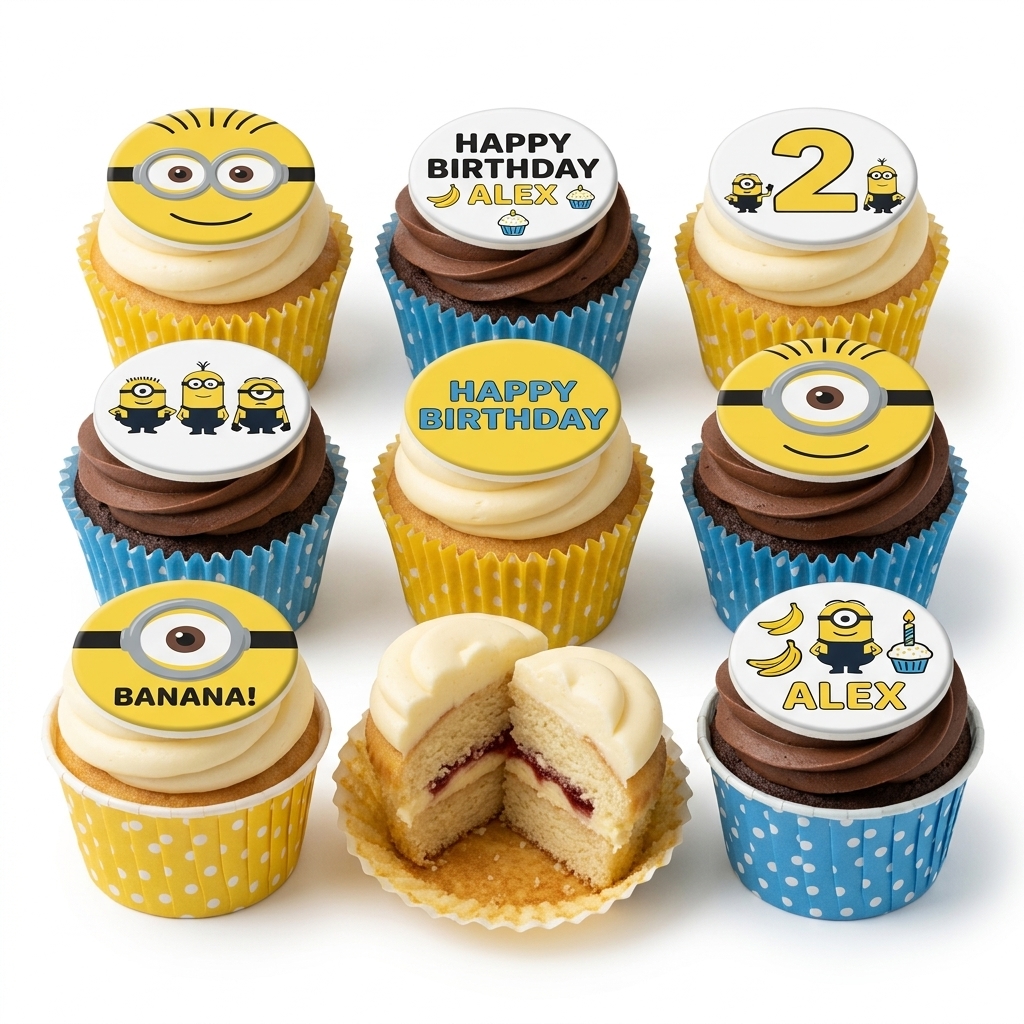 Minions Birthday Cupcakes