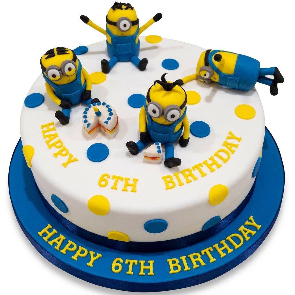 Minions Birthday Cake with Custom Age