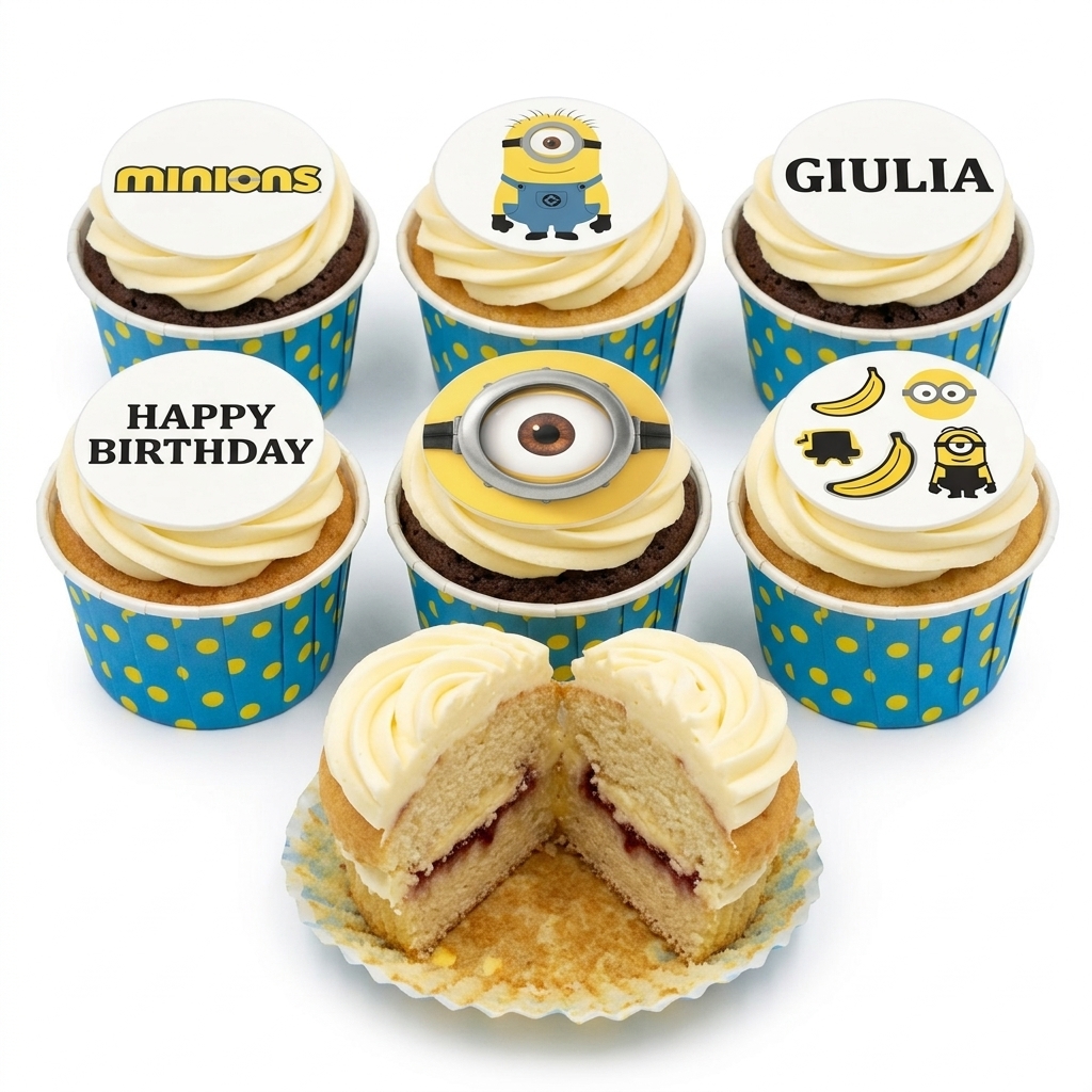 Minions Theme Birthday Cupcakes