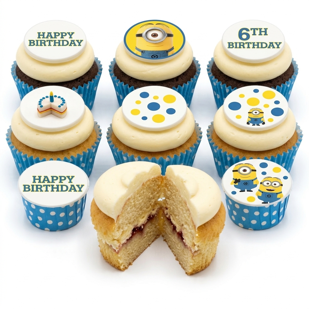 Minions Birthday Cupcakes