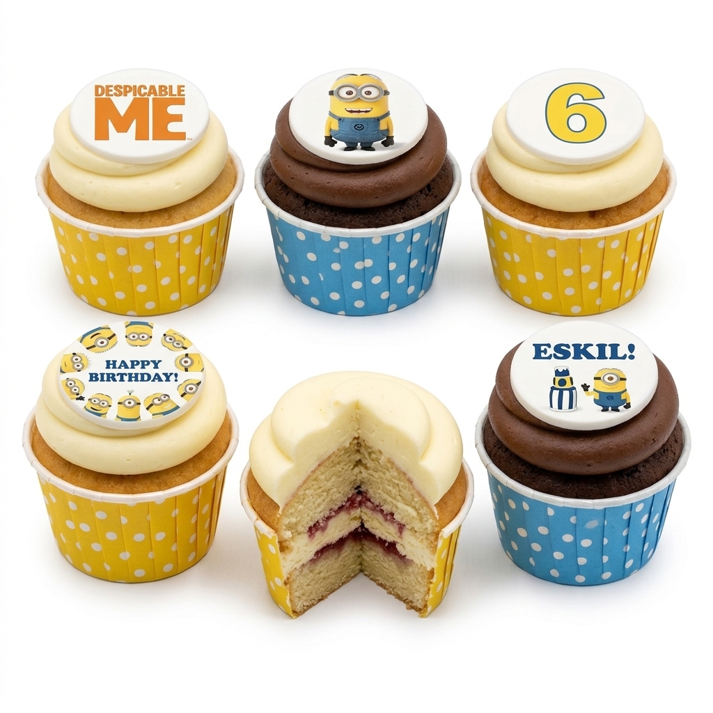 Minions Theme Birthday Cupcakes