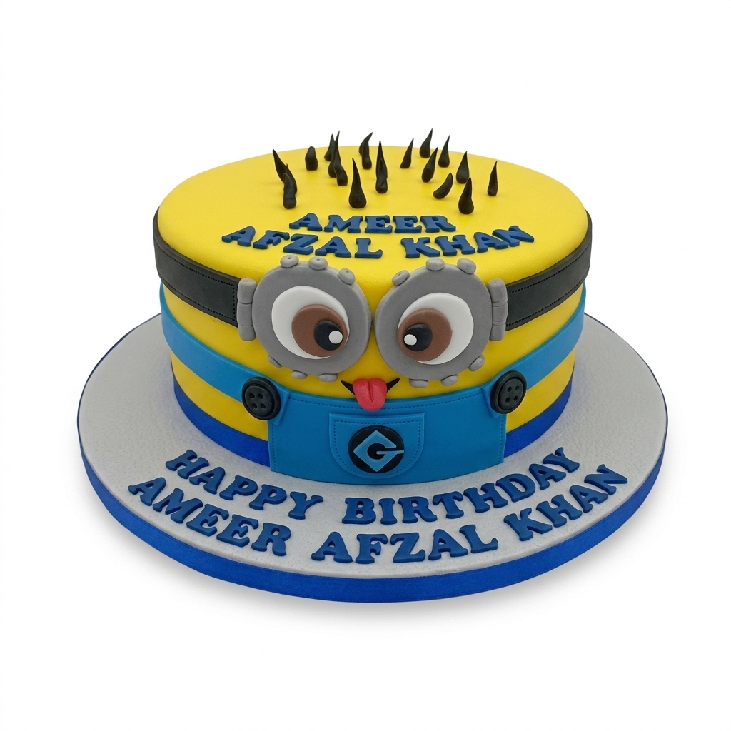 Personalised Minion Birthday Cake