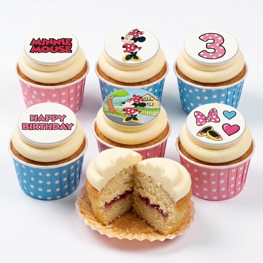 Minnie Mouse Birthday Cupcakes for Girls