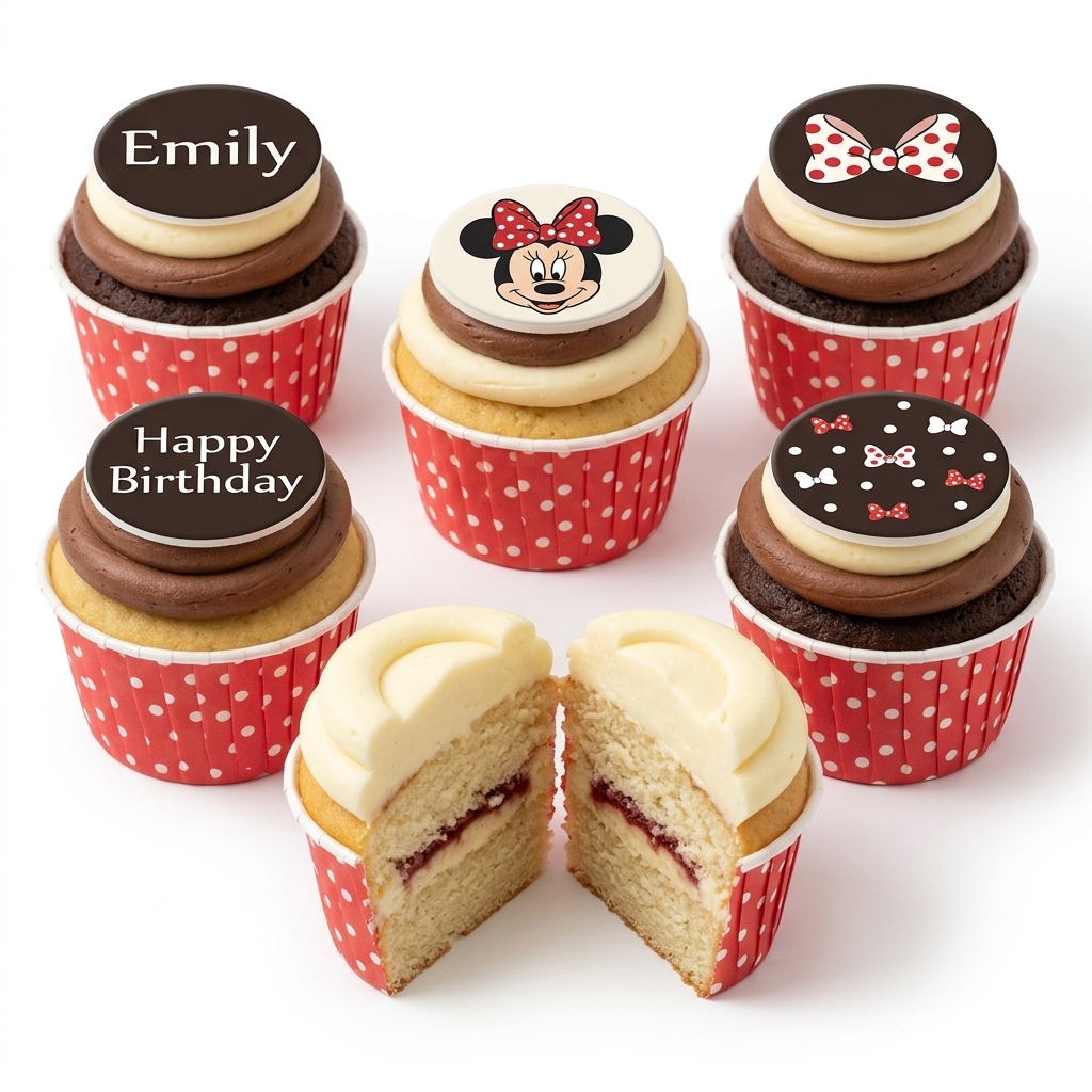 Minnie Mouse Birthday Cupcakes