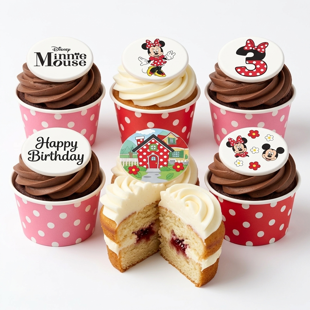 Minnie Mouse Birthday Cupcakes for Girls