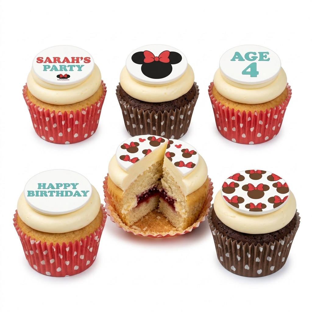 Minnie Mouse Birthday Cupcakes