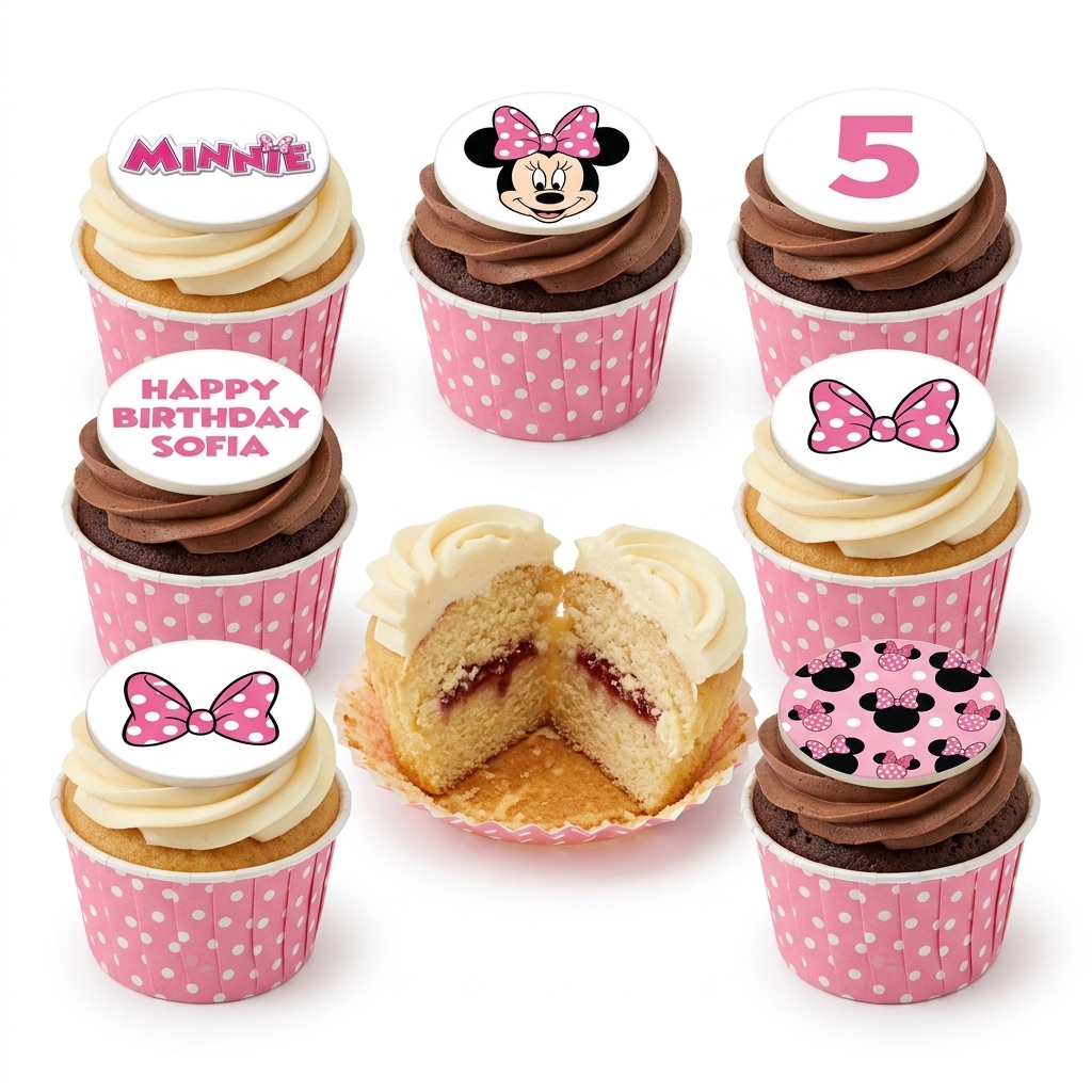 Minnie Mouse Birthday Cupcakes