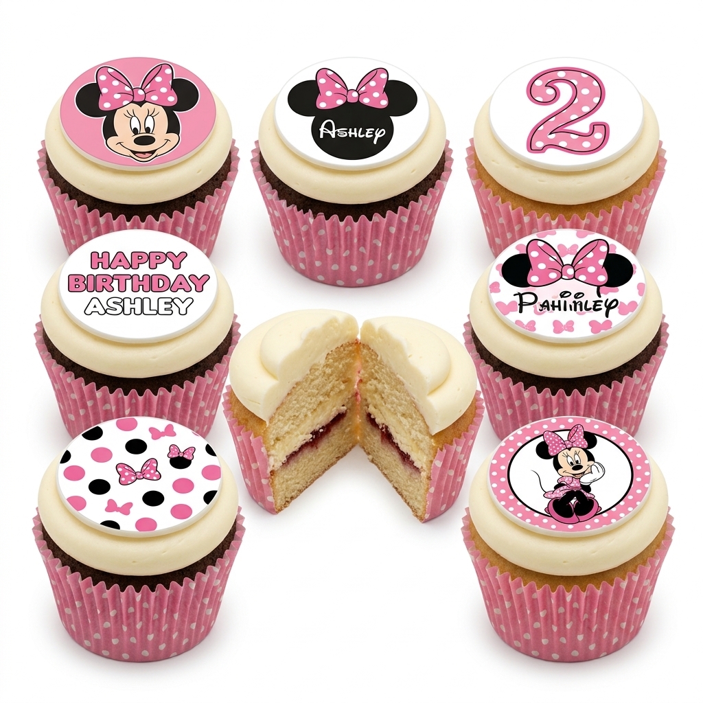 Minnie Mouse Birthday Cupcakes