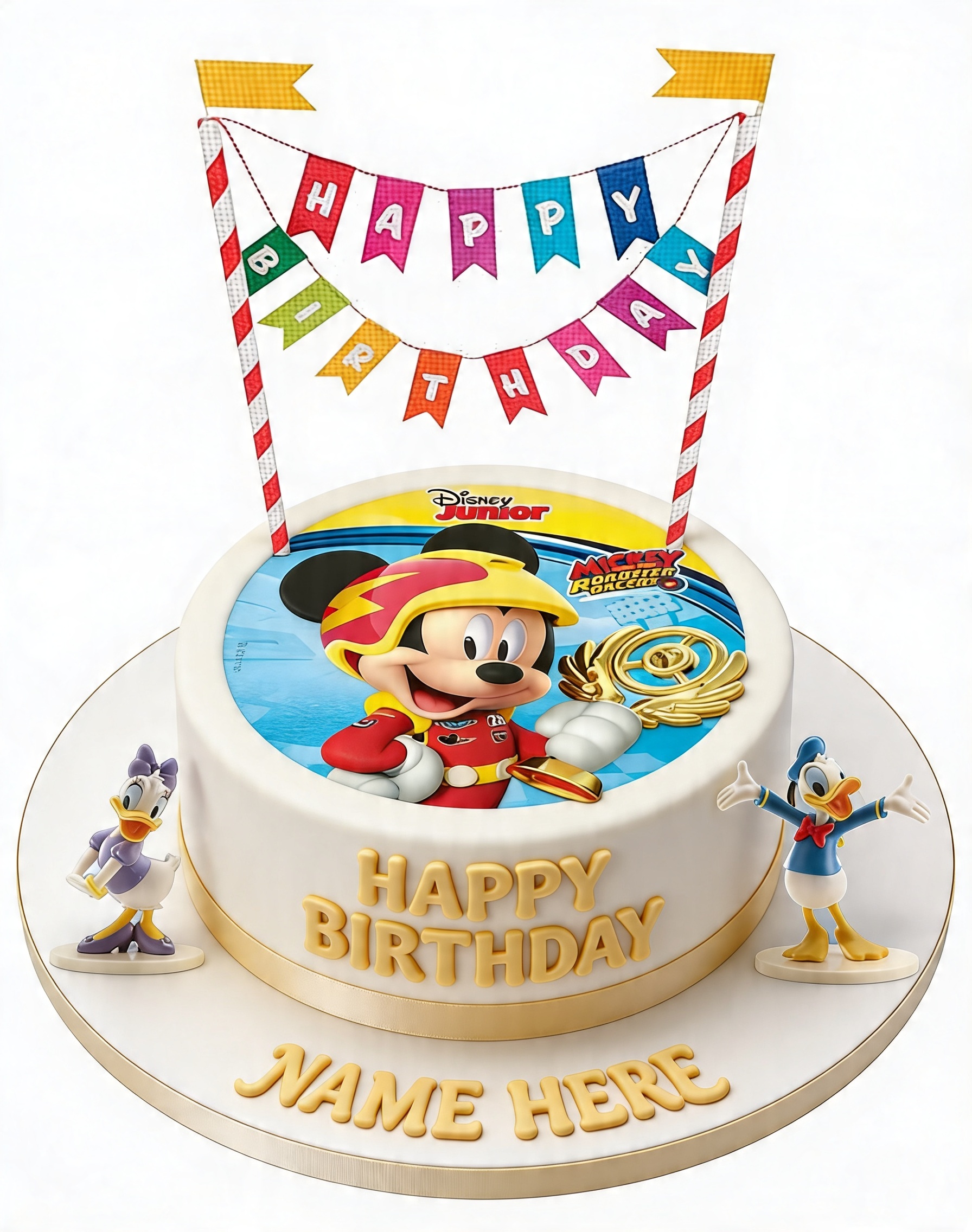 Mickey Mouse Racing Kids Birthday Cake