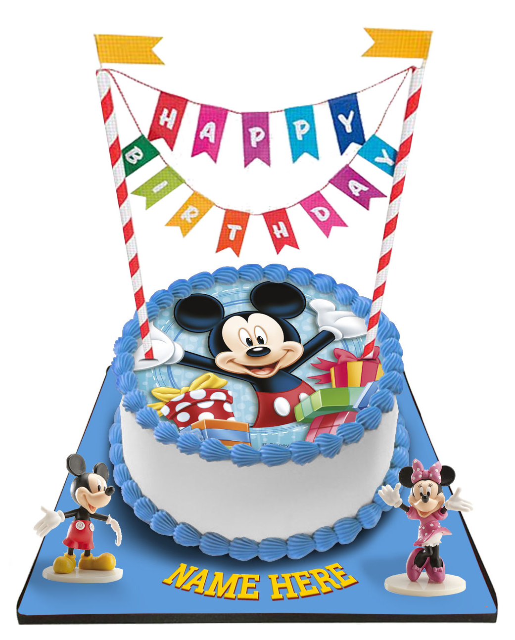 Mickey Mouse Cake with Toppers