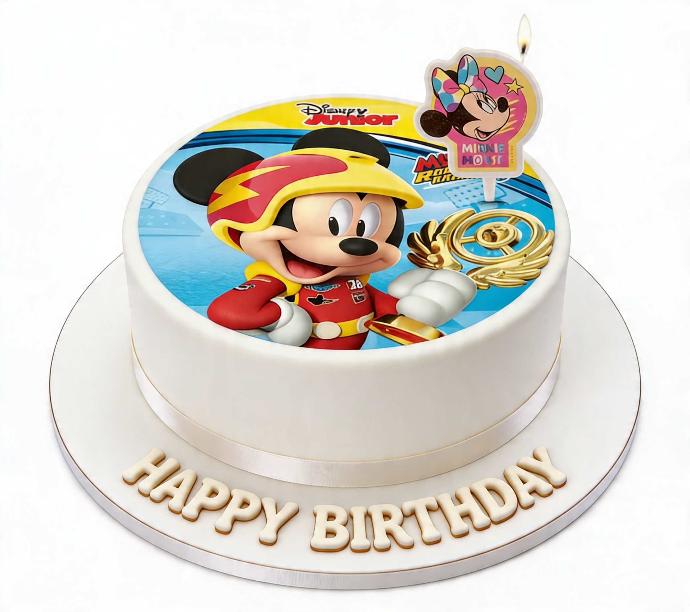 Mickey Mouse Racing Birthday Cake