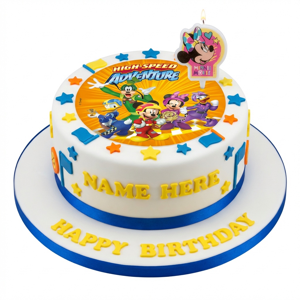 Mickey Mouse High-Speed Adventure Kids Birthday Cake