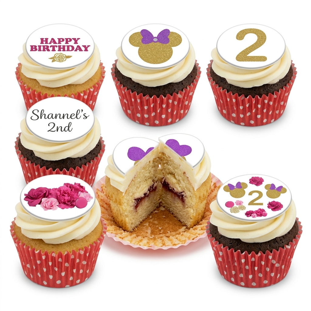 Minnie Mouse Birthday Cupcakes for Girls