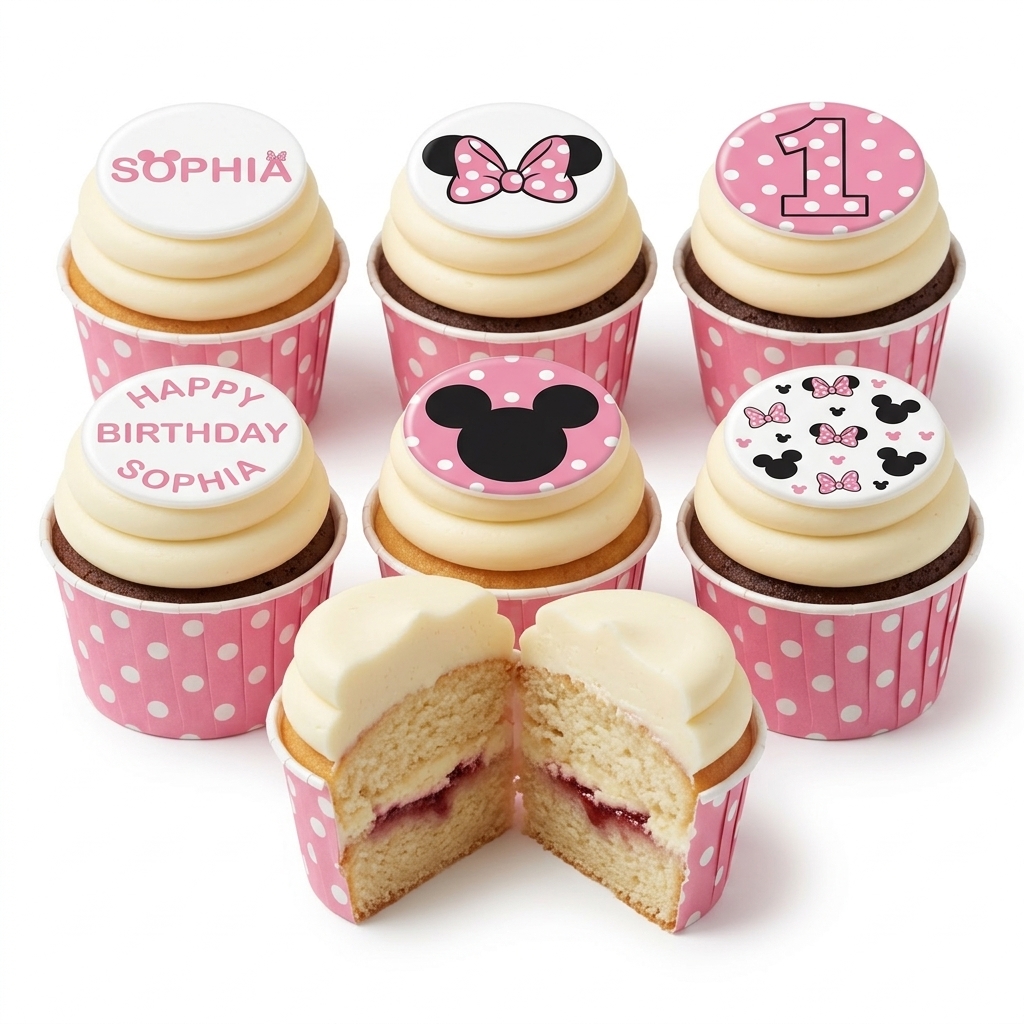 Minnie Mouse Birthday Cupcakes for Girls