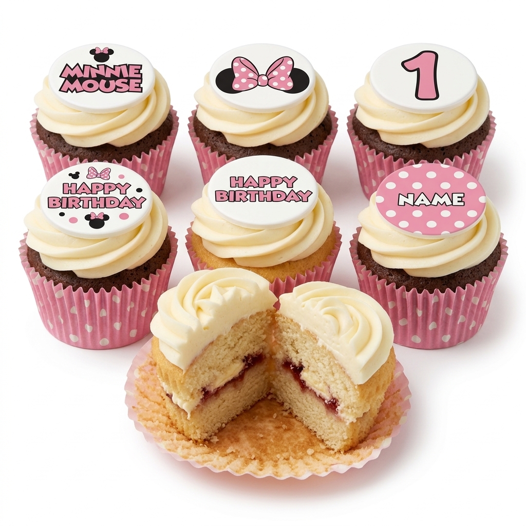 Minnie Mouse Birthday Cupcakes