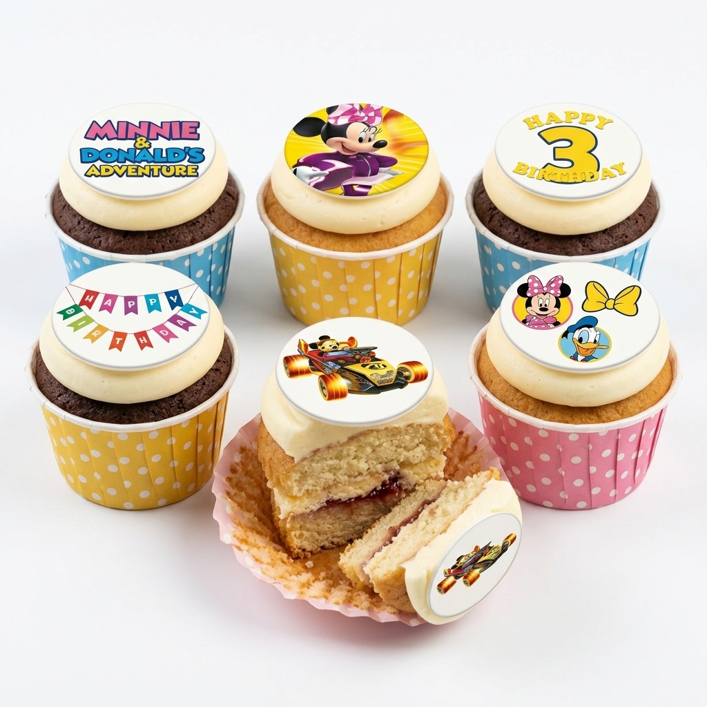 Disney Character Birthday Cupcakes for Kids