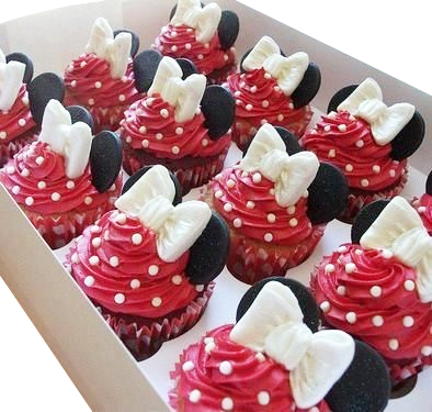 Minnie Mouse Theme Cupcakes