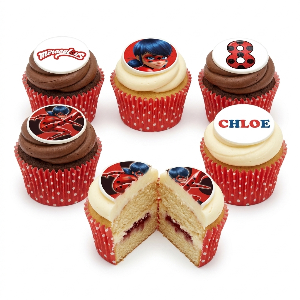 Miraculous Ladybug Birthday Cupcakes