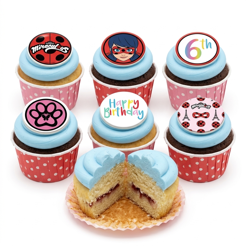 Miraculous Ladybug Birthday Cupcakes