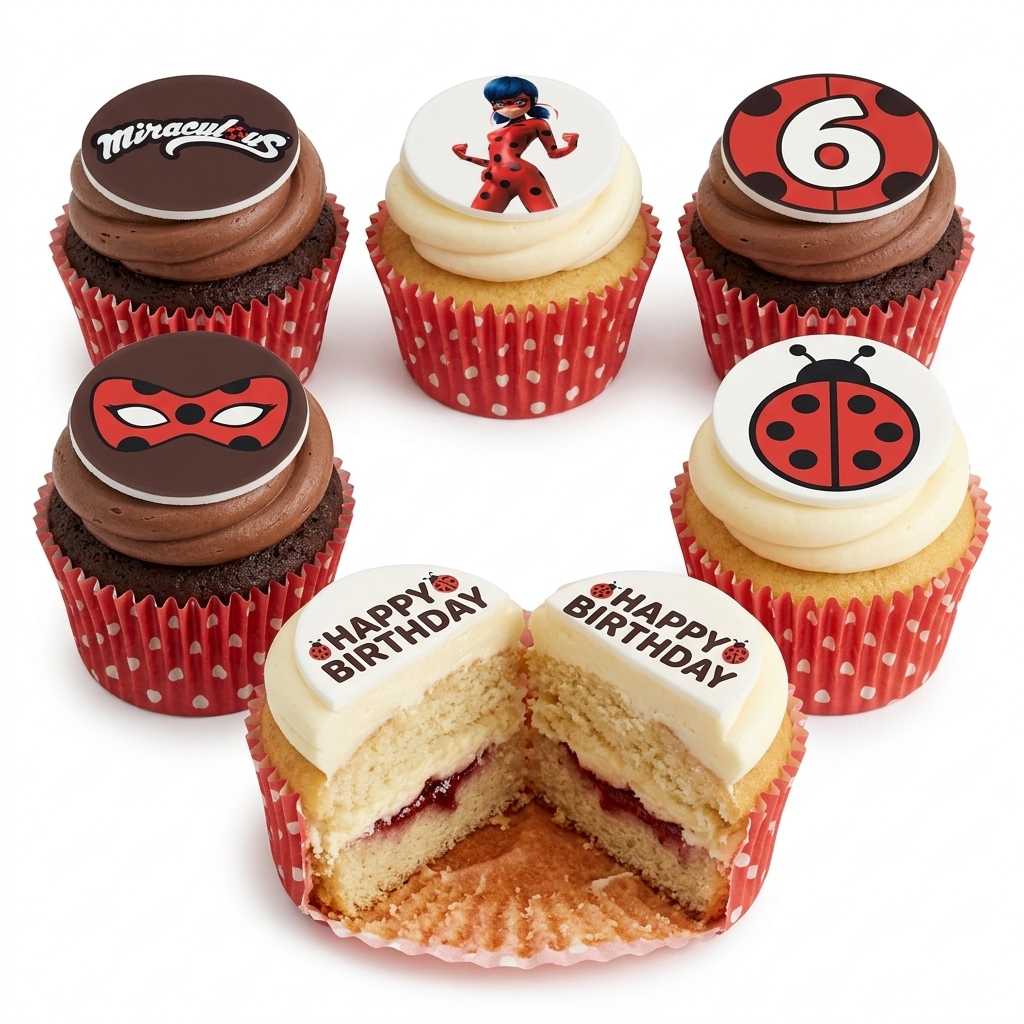 Miraculous Ladybug Birthday Cupcakes
