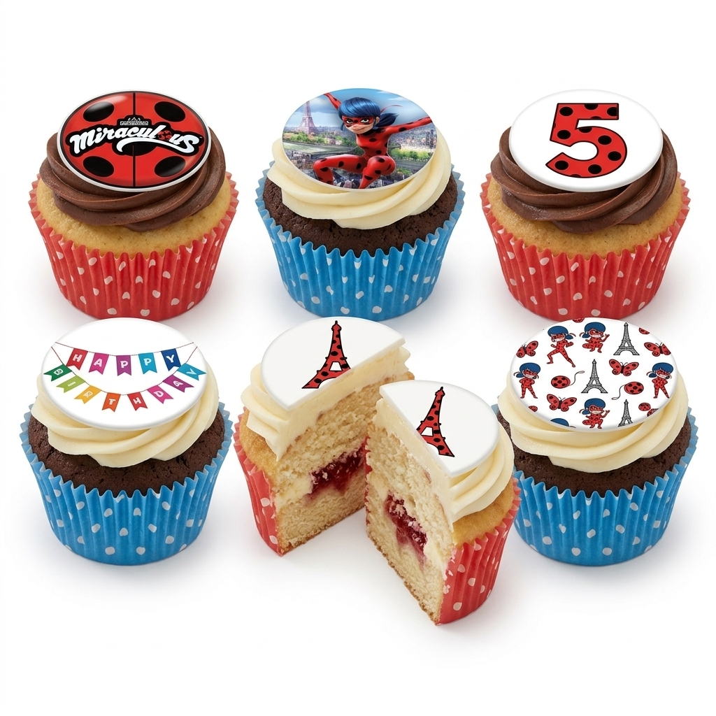 Miraculous Ladybug Birthday Cupcakes