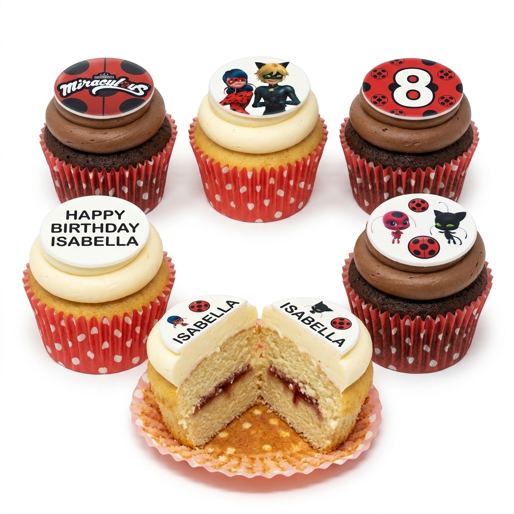 Miraculous Ladybug Birthday Cupcakes