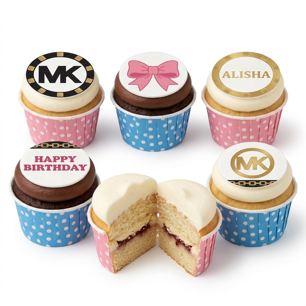 Designer Inspired Birthday Cupcakes