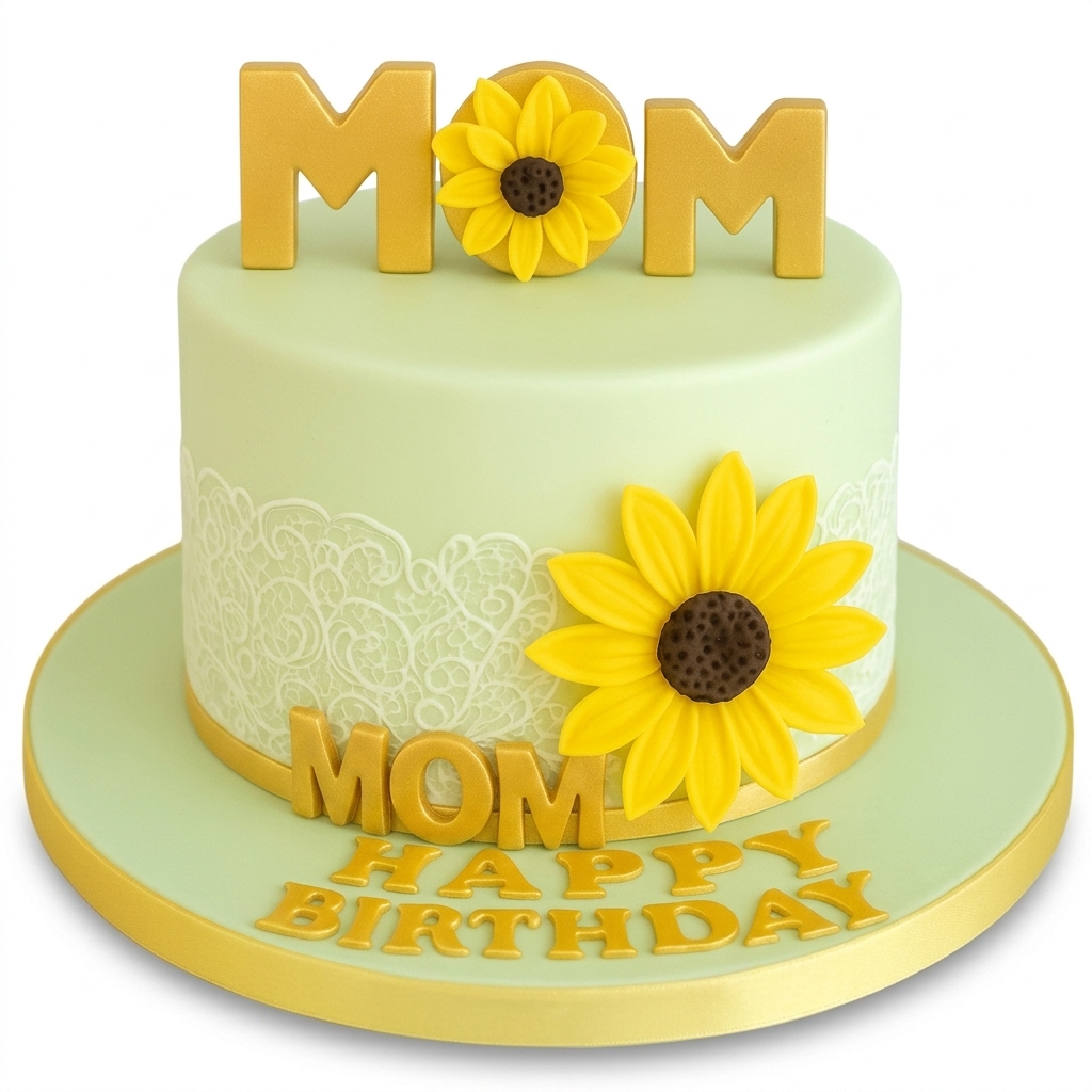Sunflower Birthday Cake for Mum