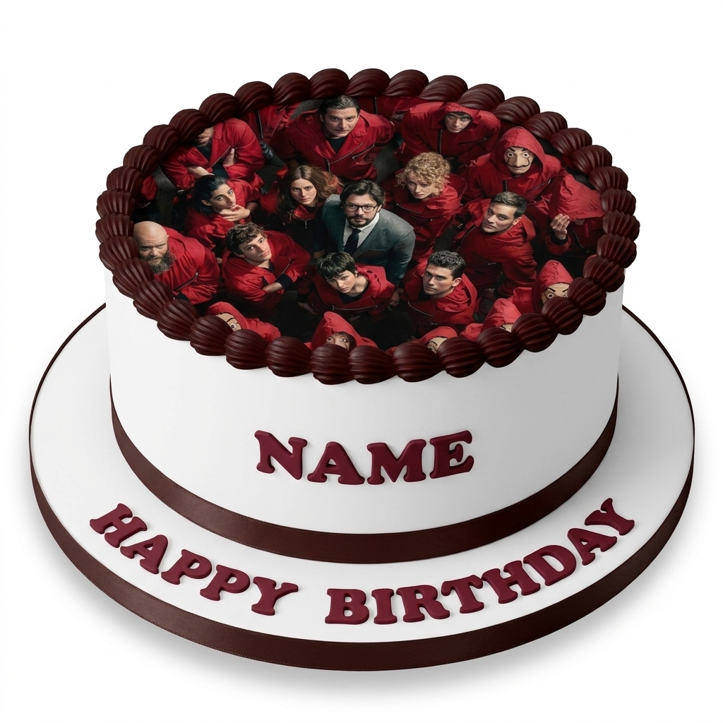 Money Heist Birthday Cake