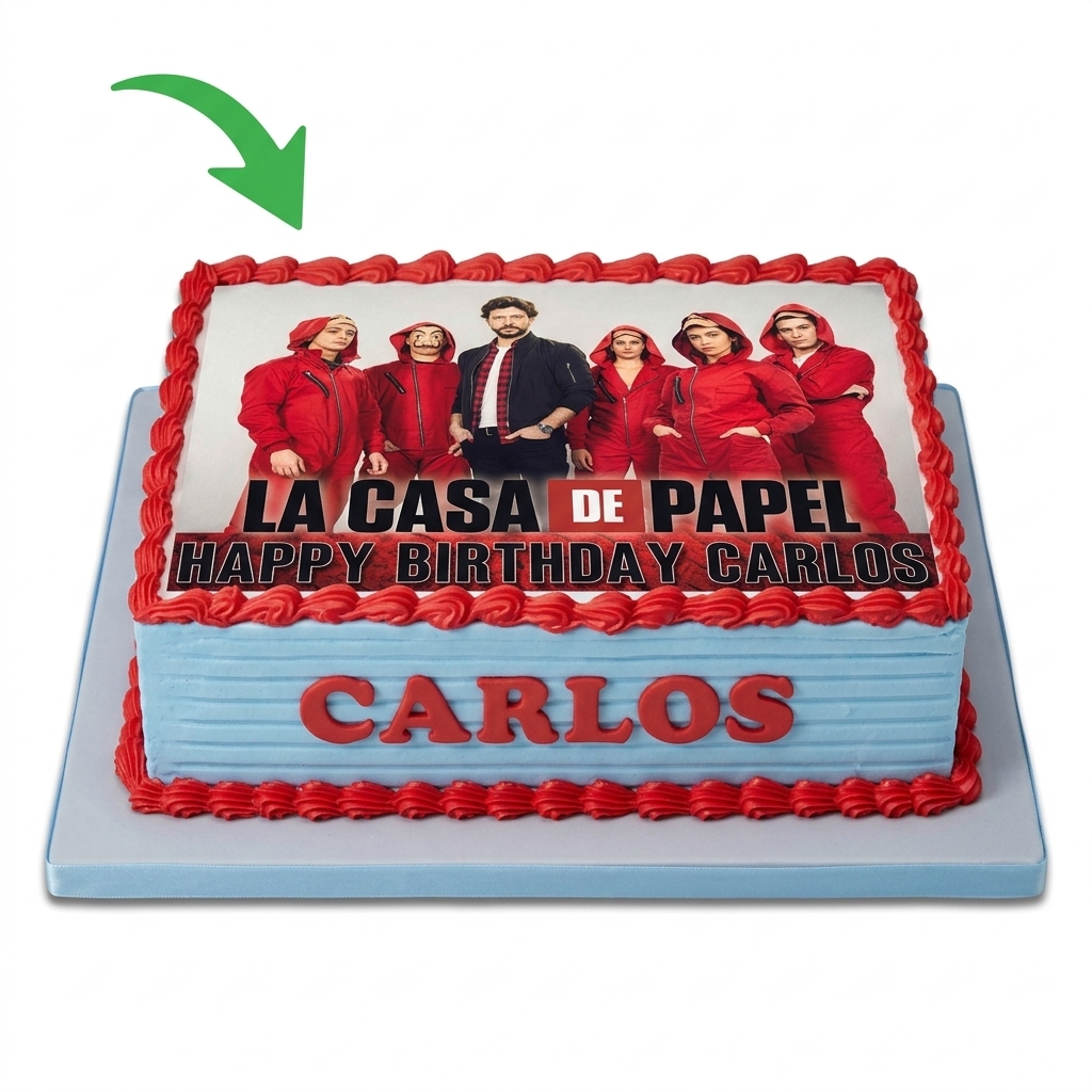 Money Heist Theme Birthday Cake