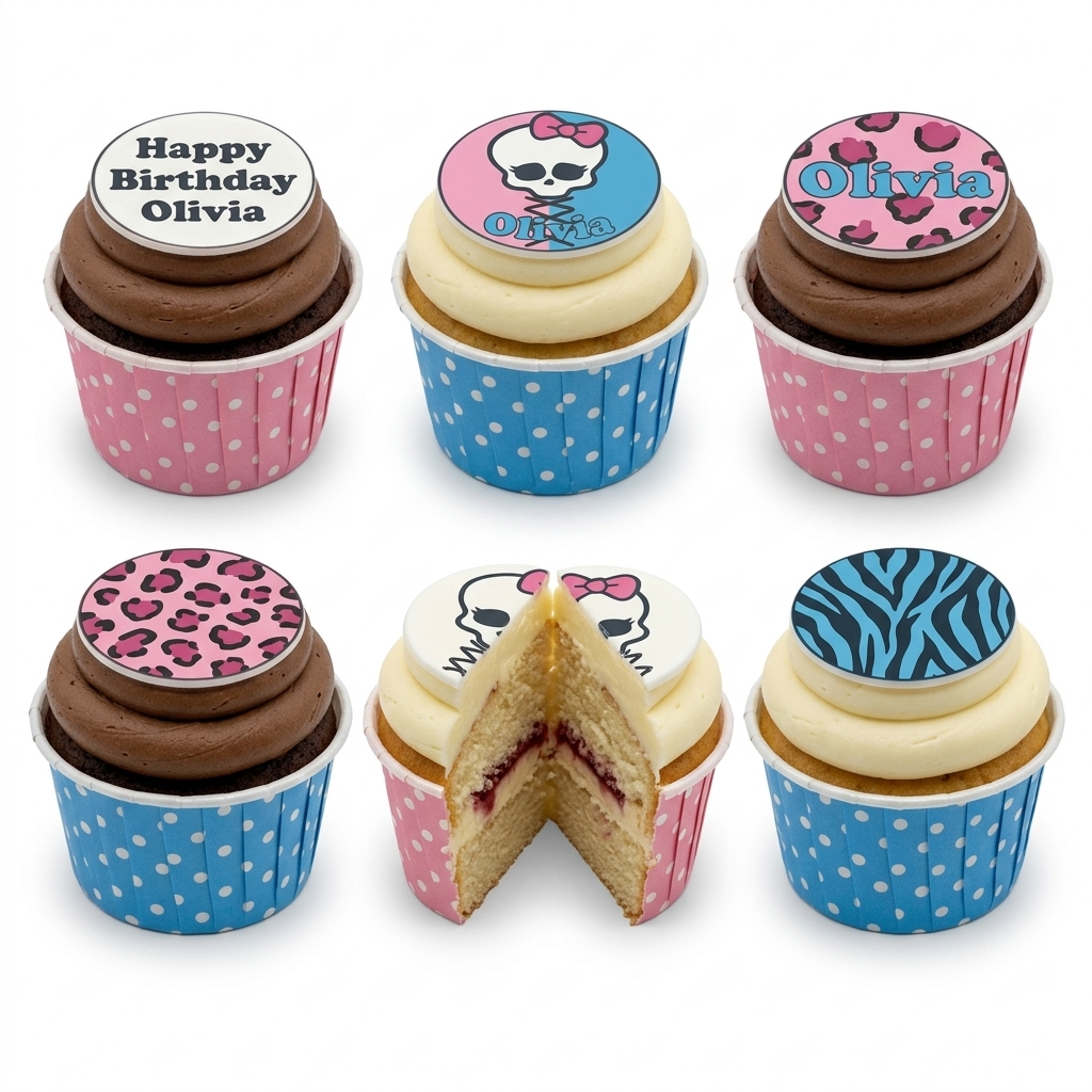 Monster High Birthday Cupcakes for Girls