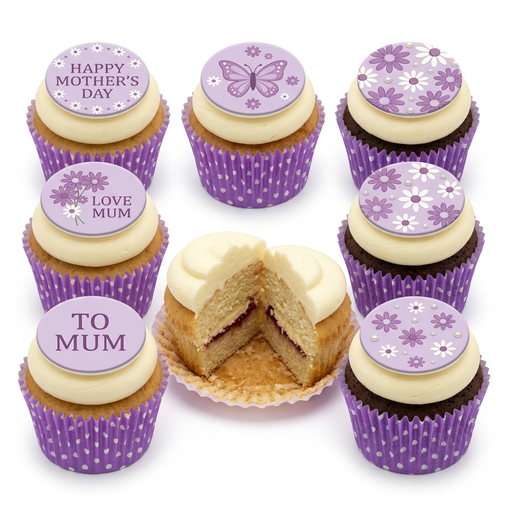 Mother's Day Floral & Butterfly Cupcakes