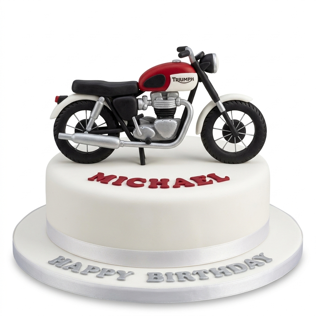 Motorcycle Birthday Cake for Men